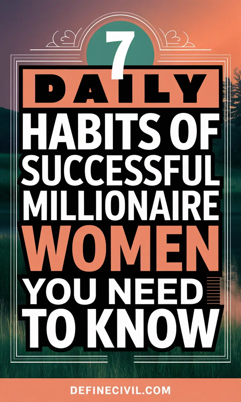 7 Daily Habits of Millionaire Women