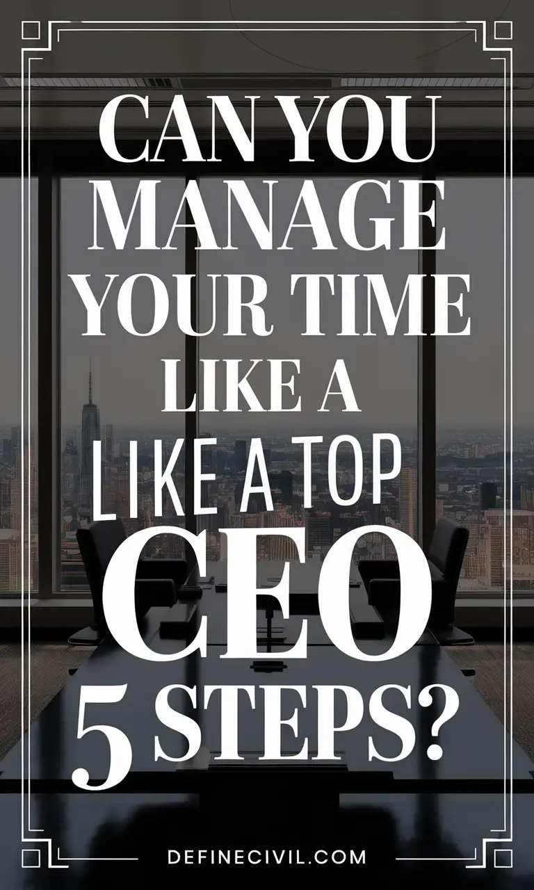 How to Master Time Management Like a CEO