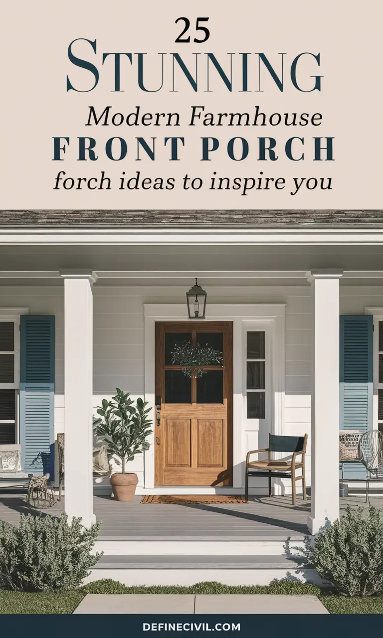 25 Modern Farmhouse Front Porch Ideas
