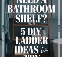DIY Bathroom Shelf Ladder