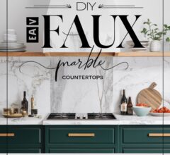 DIY Faux Marble Countertops