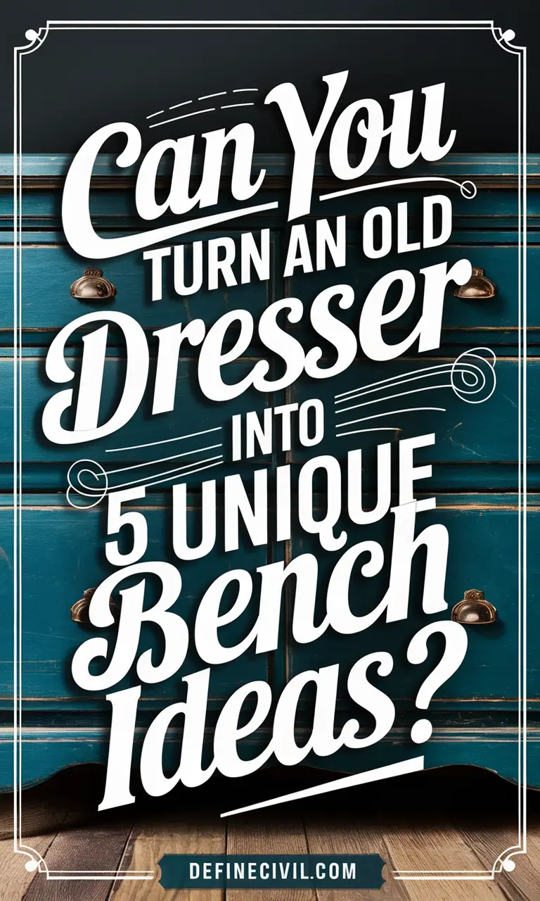 How to Make a Bench from an Old Dresser