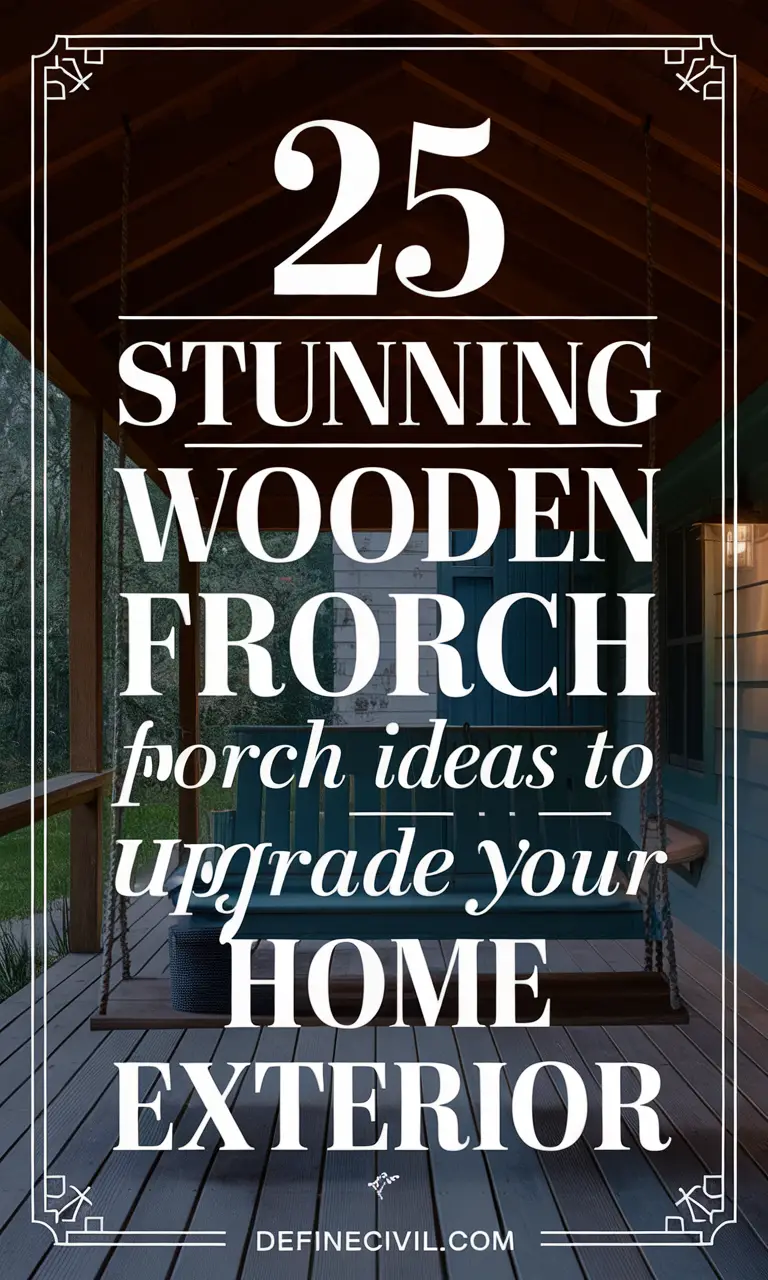 Inspiring Wooden Front Porch Design And Ideas