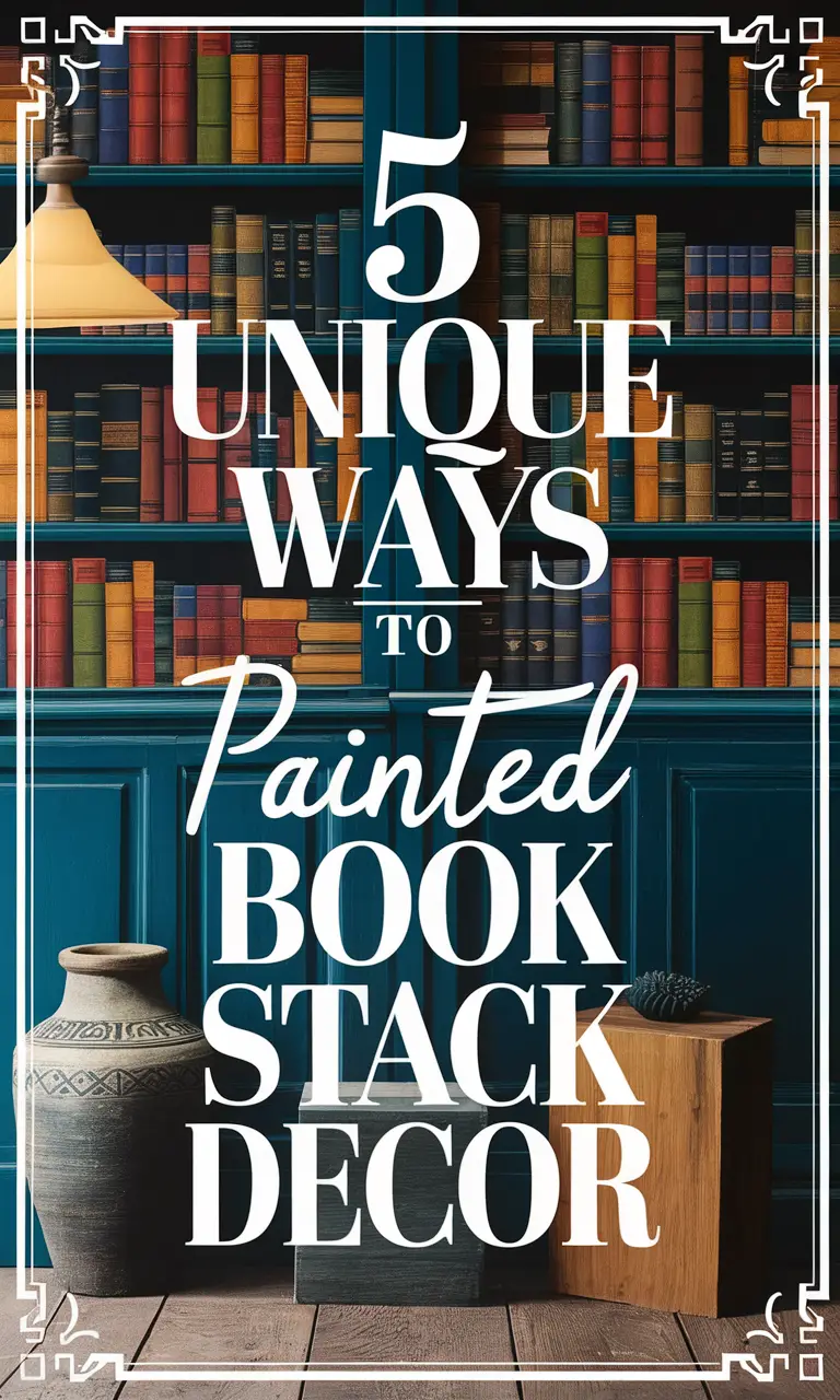 Painted Book Stack Decor