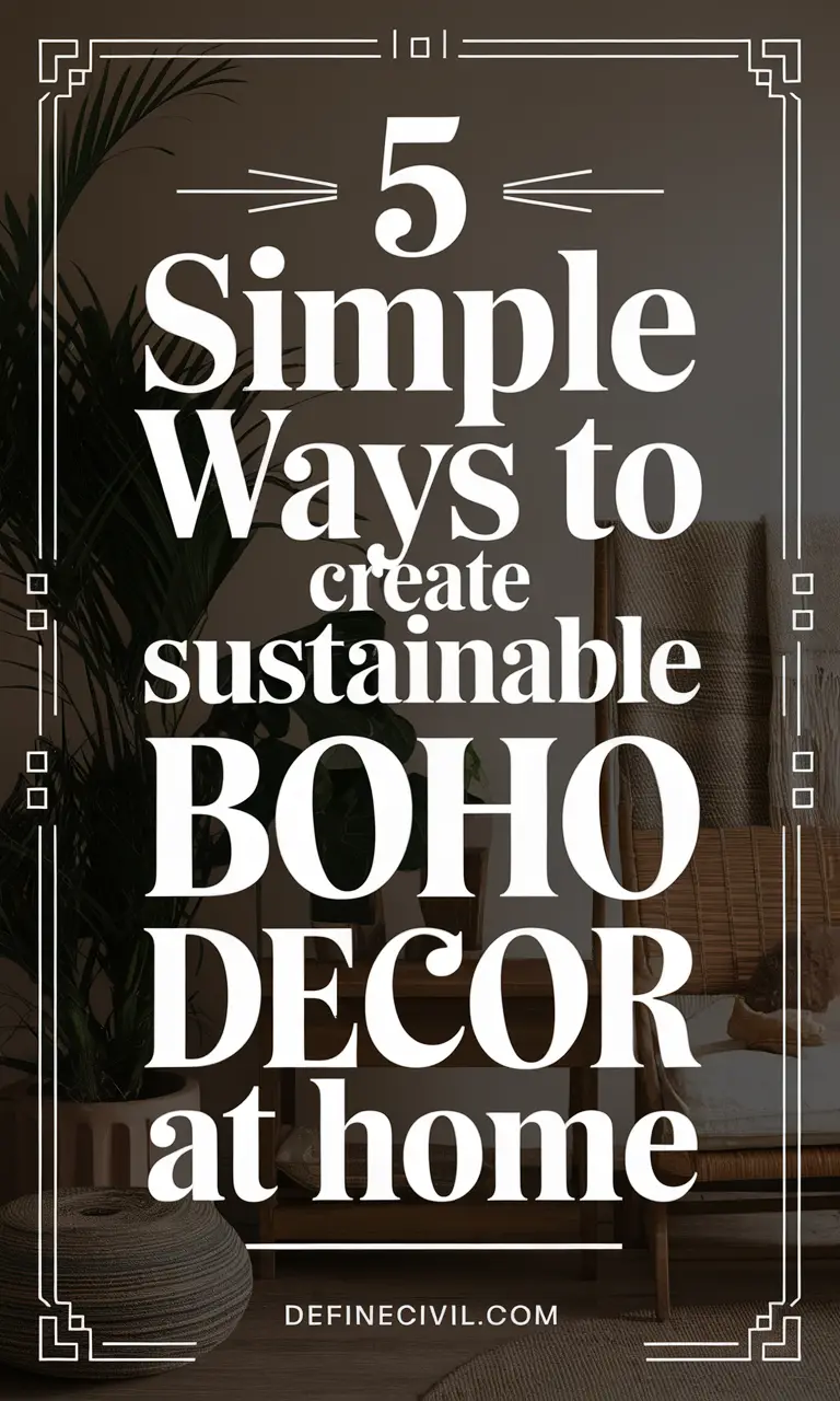 Sustainable Boho Decor Tips