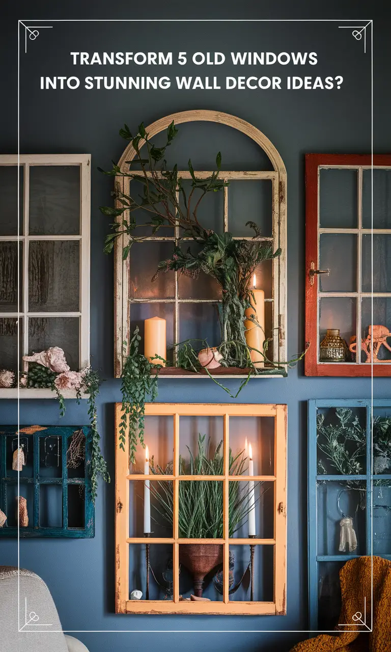 Turn Old Windows into Wall Decor