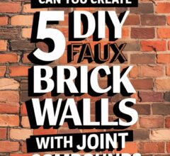 DIY Faux Brick Wall with Joint Compound