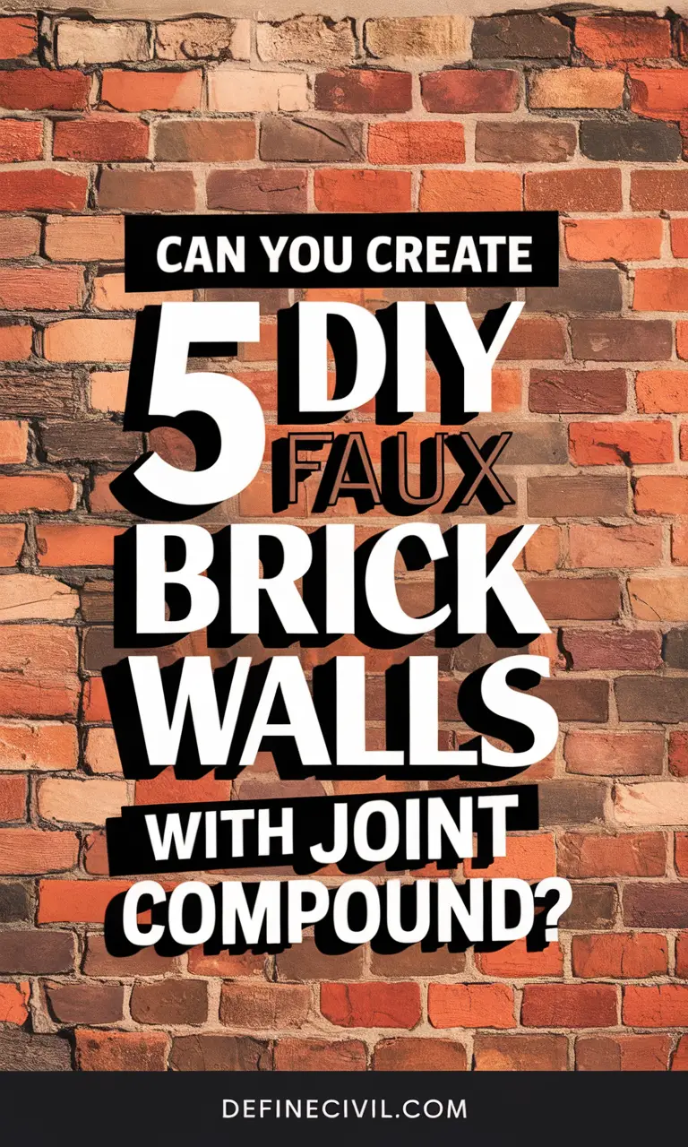 DIY Faux Brick Wall with Joint Compound