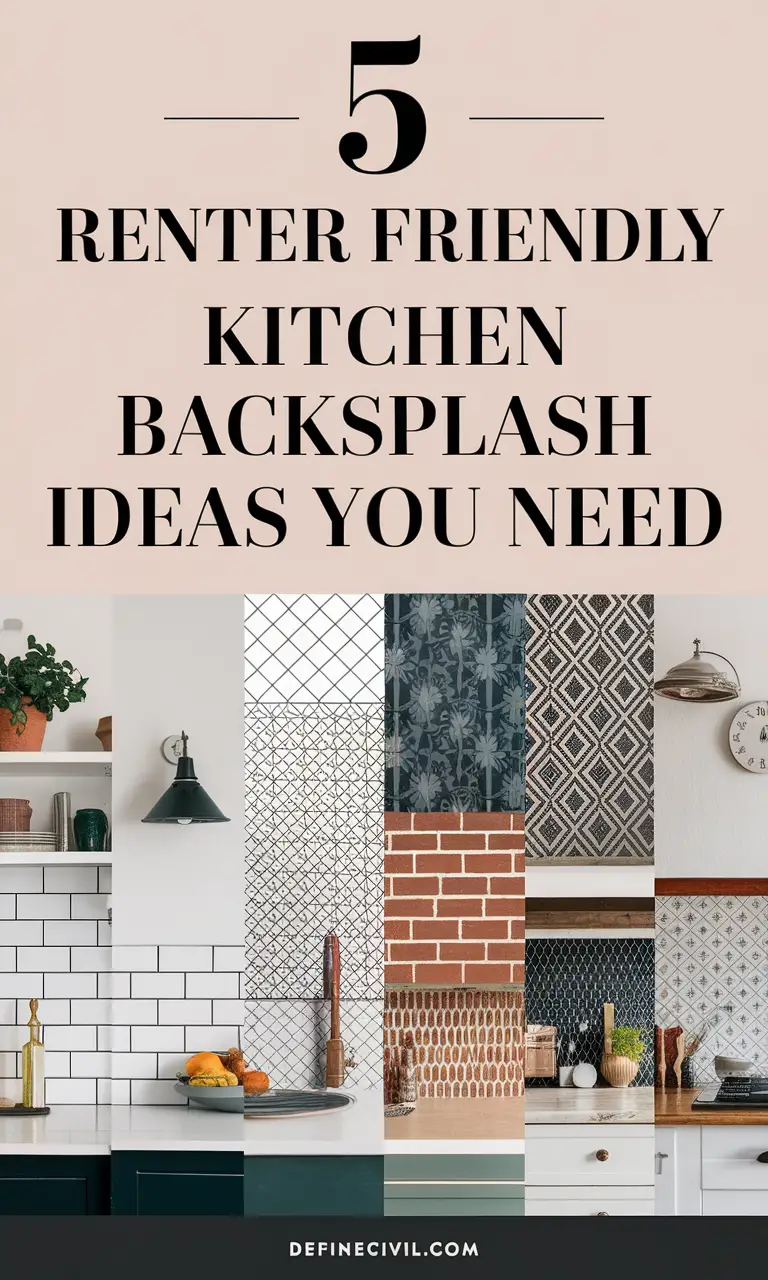 Renter-Friendly Kitchen Backsplash Ideas